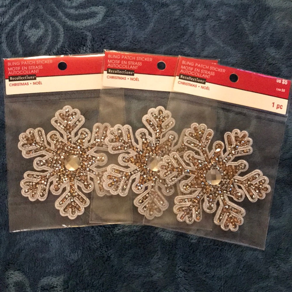Recollections New Bling Stickers x 3- Snowflakes ❄️